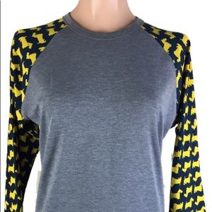 NWT LuLaRoe Dog Print Randy Top Shirt Size Small